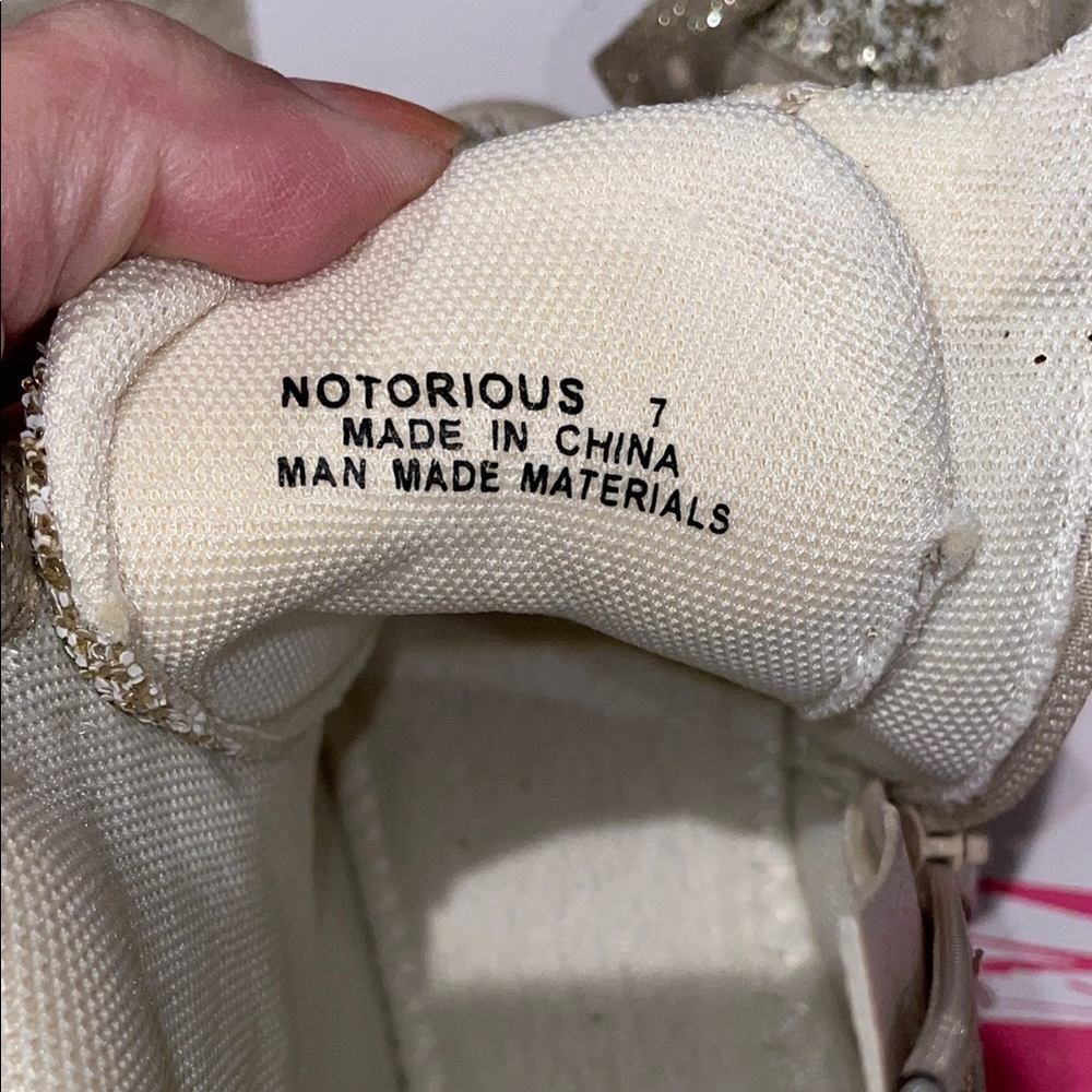Hey Girl Gold Metallic Women's Sneakers - Picture 8 of 8